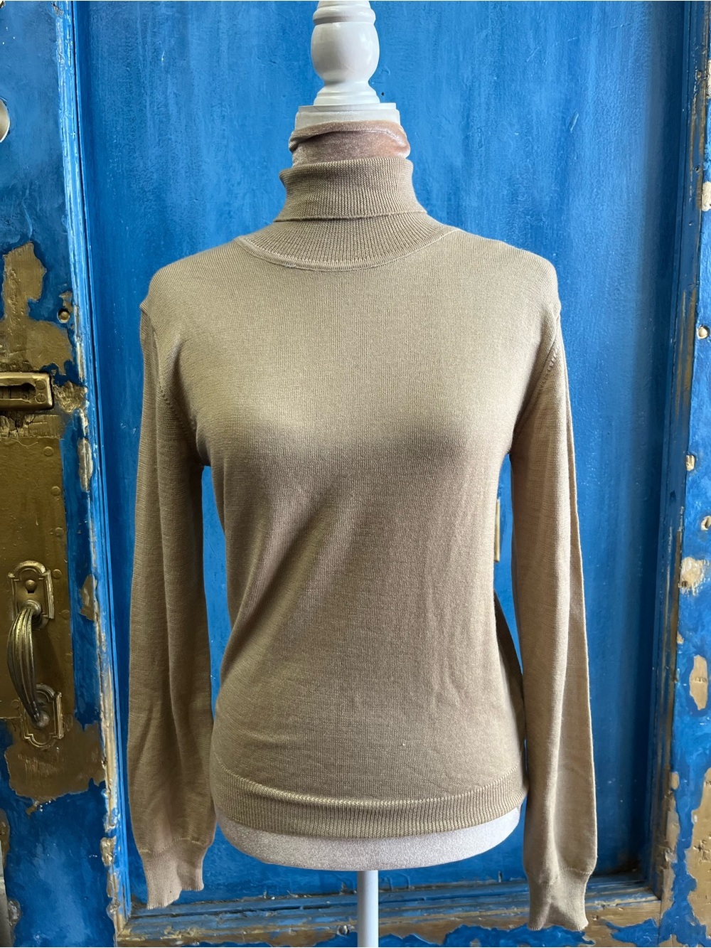 Alpha Massimo Rebecchi Tan Turtleneck Sweater